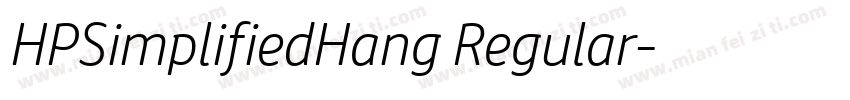 HPSimplifiedHang Regular字体转换